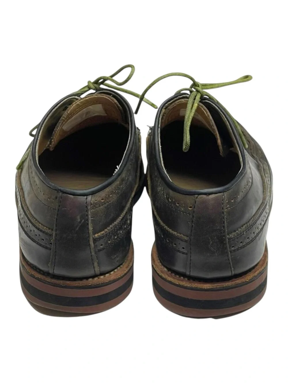 Scoop NYC x Walk Over 𖤐 Oxford Brogues Wingtips 𖤐 Olive Green 𖤐 9.5 𖤐 GQ Mag